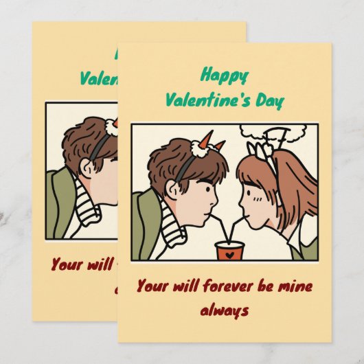 Valentinstag Einladung (Vorne/Hinten)