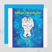 Valentinstag Einladung Astronauten Couple (Vorne/Hinten)