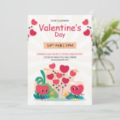 Valentinstag Einladung Flyer (Stehend Vorderseite)