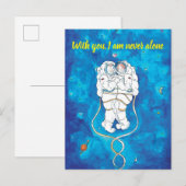 Valentinstag Einladung Karte Astronauten Couple (Vorne/Hinten)