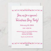 Valentinstag Einladung mit individueller Karte (Rückseite)