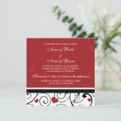 Valentinstag Einladungskarten für Hochzeiten (Stehend Vorderseite)