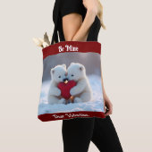 Valentinstag-Eisbären-Tote Tasche (Von Nahem)