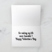 Valentinstag-Eisbärjunge Grußkarte Karte (Innenseite)