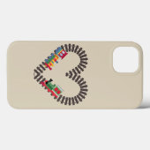 Valentinstag Eisenbahn Herz Case-Mate iPhone Hülle (Rückseite (Horizontal))