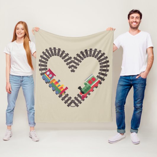 Valentinstag Eisenbahn Herz Fleecedecke (Beispiel)