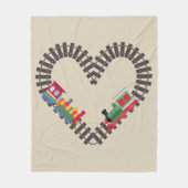 Valentinstag Eisenbahn Herz Fleecedecke (Vorderseite)