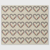 Valentinstag Eisenbahn Herz Geschenkpapier (Flach)