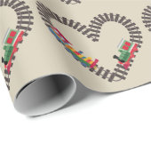 Valentinstag Eisenbahn Herz Geschenkpapier (Rolleneckpunkt)