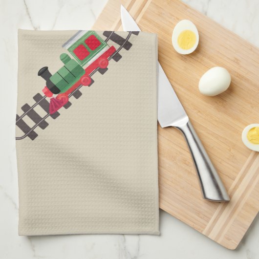 Valentinstag Eisenbahn Herz Geschirrtuch (Viertel Falte)