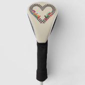 Valentinstag Eisenbahn Herz Golf Headcover (Vorderseite)