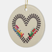 Valentinstag Eisenbahn Herz Keramik Ornament (Links)