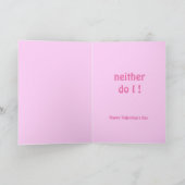 Valentinstag Elefant Vergiss nie rosa Karte (Innenseite)