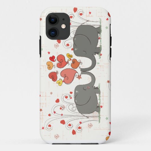 Valentinstag-Elefanten Case-Mate iPhone Hülle (Rückseite)