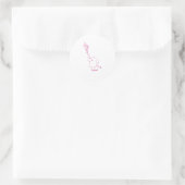 Valentinstag-Elefantenaufkleber Runder Aufkleber (Tasche)