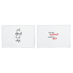 Valentinstag Elegante "Just You and Me" Kissenbezug
