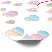 Valentinstag Elegantes Design mit ineinander versc Poster (Ecke)