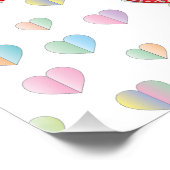 Valentinstag Elegantes Design mit ineinander versc Poster (Ecke)