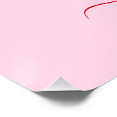 Valentinstag Elegantes Design mit verschlungenen H Poster (Ecke)