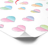 Valentinstag Elegantes ineinandergreifendes Herzde Poster (Ecke)