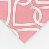 Valentinstag, elegantes modernes Herzmuster Fleecedecke (Ecke)