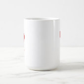 Valentinstag Elegantes rotes Herz Liebe Kaffeetasse (Mittel)