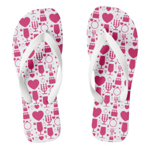 Valentinstag-Elemente Muster Badesandalen