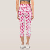 Valentinstag-Elemente Muster Capri Leggings (Rückseite)
