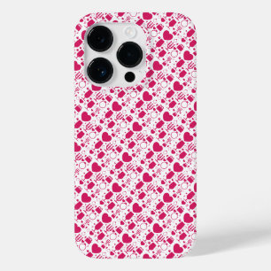 Valentinstag-Elemente Muster Case-Mate iPhone 14 Pro Hülle
