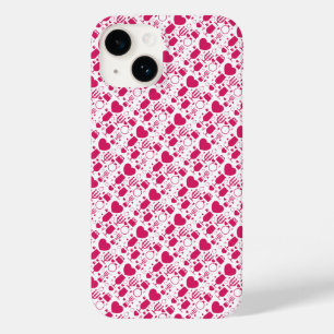 Valentinstag-Elemente Muster Case-Mate iPhone 14 Hülle