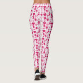 Valentinstag-Elemente Muster Leggings (Rückseite)
