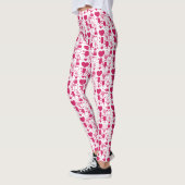 Valentinstag-Elemente Muster Leggings (Links)