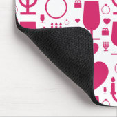 Valentinstag-Elemente Muster Mousepad (Ecke)