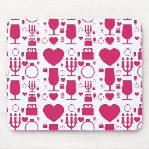 Valentinstag-Elemente Muster Mousepad