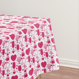 Valentinstag-Elemente Muster Tischdecke
