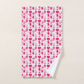 Valentinstag-Elementmuster Badhandtuch Set (Handtuch)