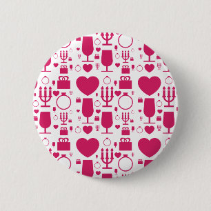 Valentinstag-Elementmuster Button