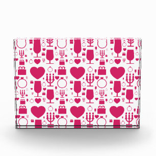 Valentinstag-Elementmuster Fotoblock