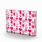 Valentinstag-Elementmuster Fotoblock (Rechts)