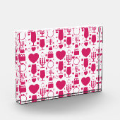 Valentinstag-Elementmuster Fotoblock (Links)