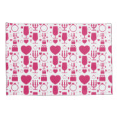 Valentinstag-Elementmuster Kissenbezug (Rückseite-Rechts)