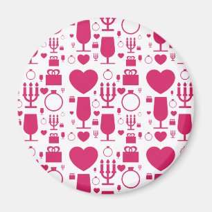 Valentinstag-Elementmuster Magnet