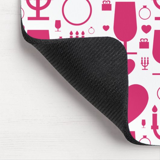 Valentinstag-Elementmuster Mousepad (Ecke)