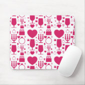 Valentinstag-Elementmuster Mousepad (Mit Mouse)