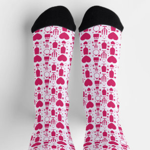 Valentinstag-Elementmuster Socken