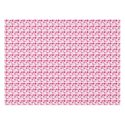 Valentinstag-Elementmuster Tischdecke (Vorderseite (Horizontal))