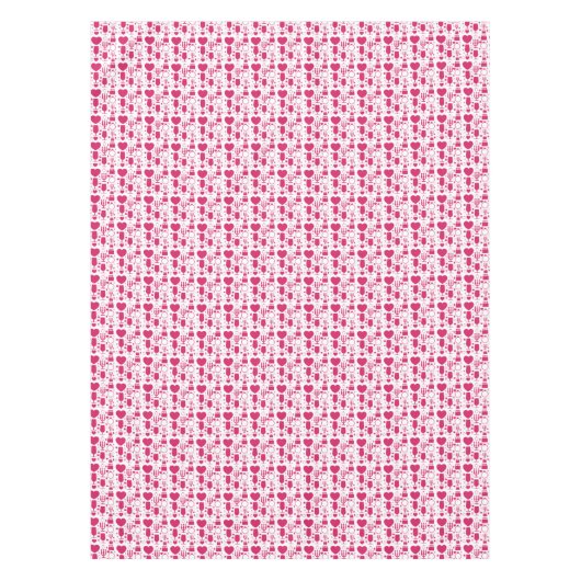 Valentinstag-Elementmuster Tischdecke (Vorderseite)
