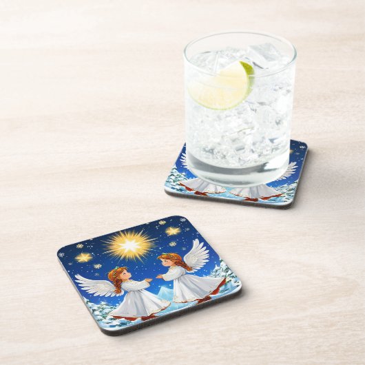 Valentinstag Engel Getränkeuntersetzer (Rechte Seite)