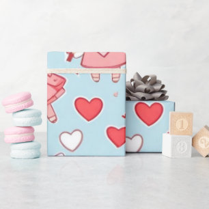 Valentinstag Engel & Herz Wrapping Paper Geschenkpapier