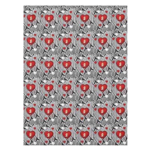 Valentinstag-Engel Tischdecke (Vorderseite)